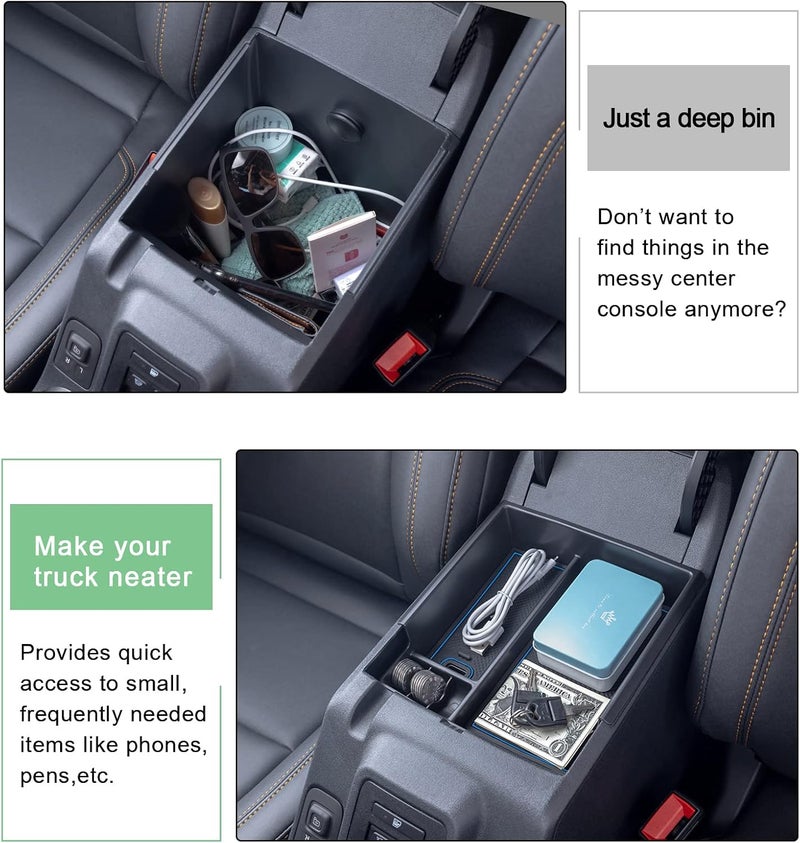 TOPINSTALL New Blue Tray Compatible with 2021-2024 Ford Bronco & 2025+ Bronco 2-Door & 2025+ 4-Door Manual Transmission, Full Size Bronco Organizer (Not for Sport Model & 25 4 Doors at) - Image 3